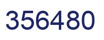 Number 356480 blue image