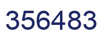 Number 356483 blue image