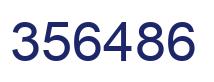 Number 356486 blue image
