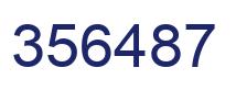 Number 356487 blue image