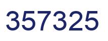 Number 357325 blue image