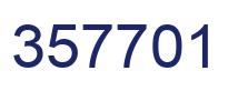 Number 357701 blue image