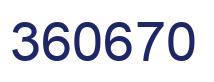 Number 360670 blue image
