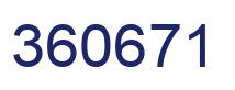 Number 360671 blue image