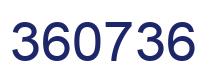 Number 360736 blue image