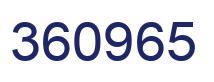 Number 360965 blue image