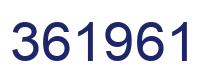 Number 361961 blue image