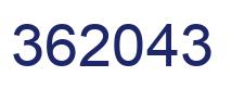 Number 362043 blue image
