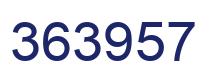 Number 363957 blue image