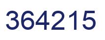 Number 364215 blue image