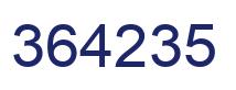 Number 364235 blue image