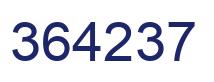 Number 364237 blue image