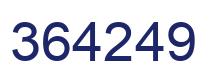Number 364249 blue image