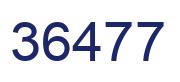 Number 36477 blue image
