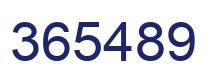 Number 365489 blue image