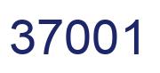 Number 37001 blue image