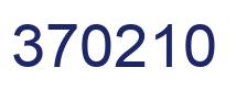 Number 370210 blue image