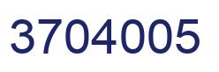 Number 3704005 blue image