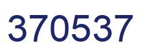 Number 370537 blue image