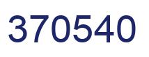 Number 370540 blue image