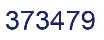 Number 373479 blue image