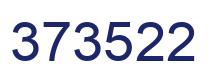 Number 373522 blue image