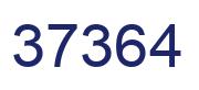 Number 37364 blue image