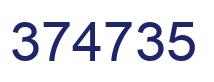 Number 374735 blue image