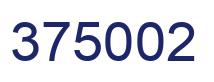 Number 375002 blue image
