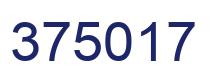 Number 375017 blue image