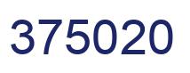 Number 375020 blue image