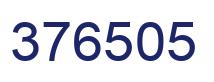 Number 376505 blue image