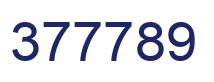 Número 377789 imagen azul