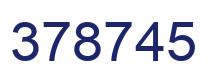 Number 378745 blue image
