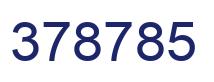Number 378785 blue image