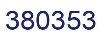 Number 380353 blue image