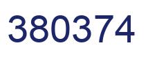 Number 380374 blue image
