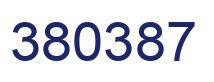 Number 380387 blue image