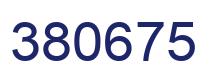 Number 380675 blue image