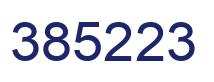 Number 385223 blue image