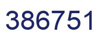 Number 386751 blue image
