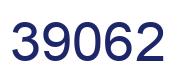 Number 39062 blue image