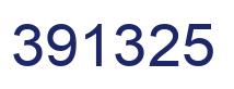 Number 391325 blue image