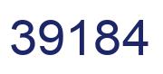 Number 39184 blue image
