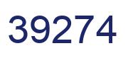 Number 39274 blue image