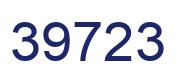 Number 39723 blue image