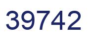 Number 39742 blue image