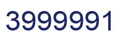 Number 3999991 blue image
