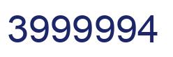 Number 3999994 blue image