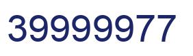 Number 39999977 blue image